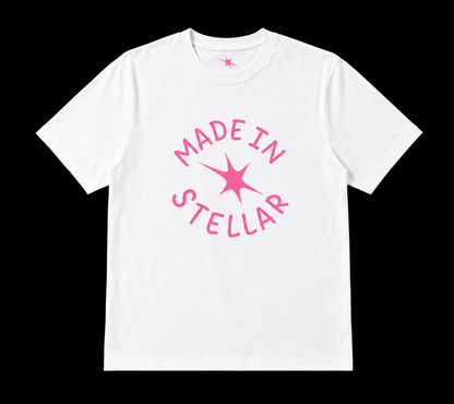 Oversized logo tee pink
