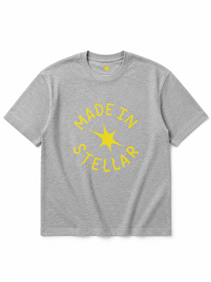 Oversized logo tee yellow