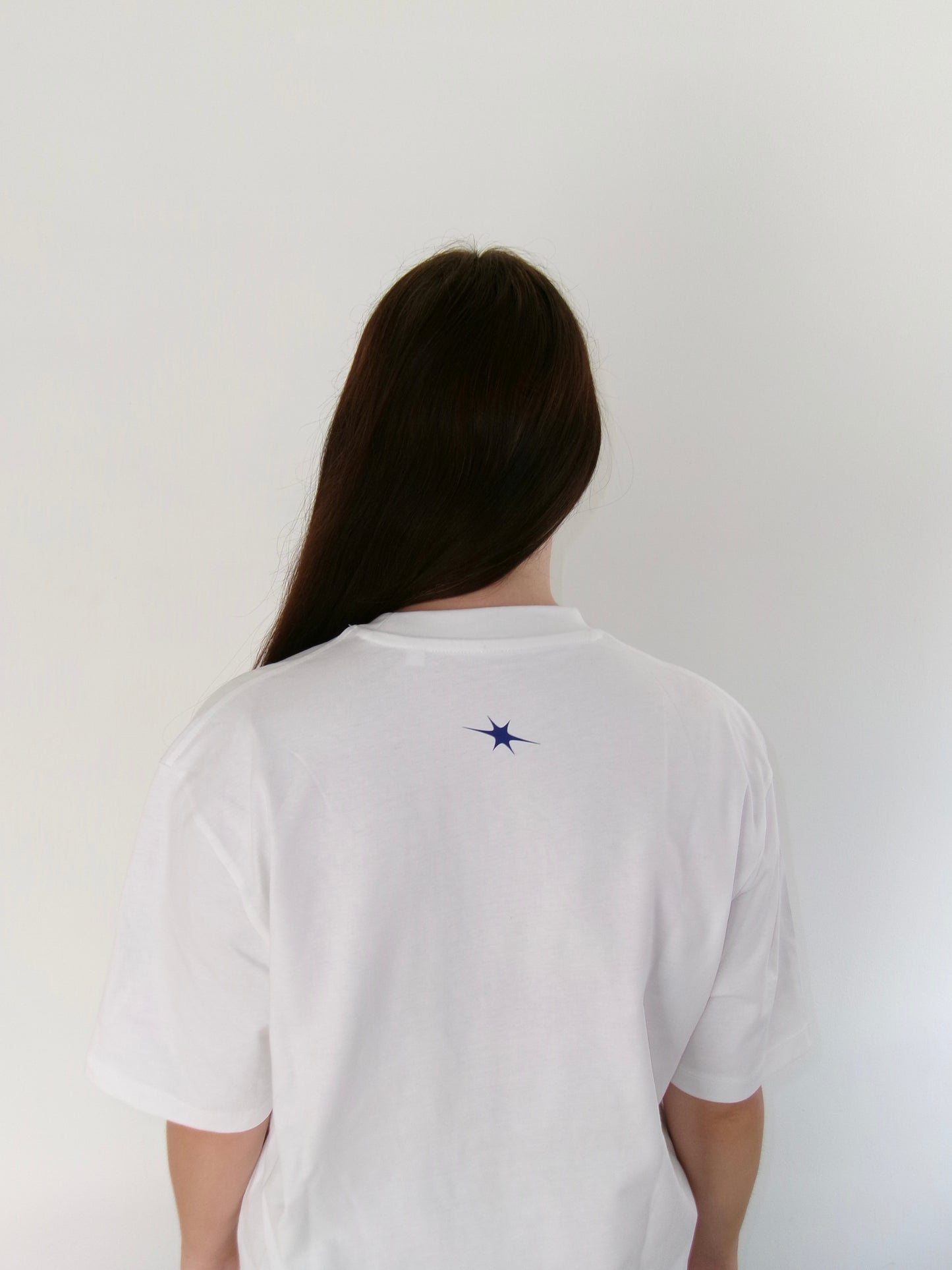 Oversized logo tee blue
