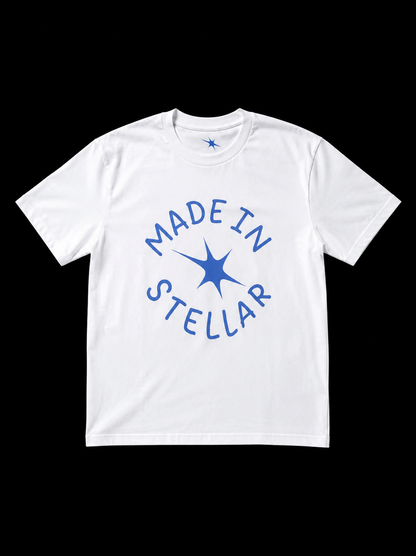 Oversized logo tee blue