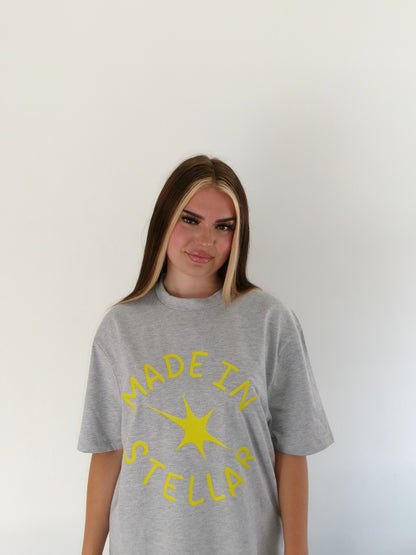 Oversized logo tee yellow