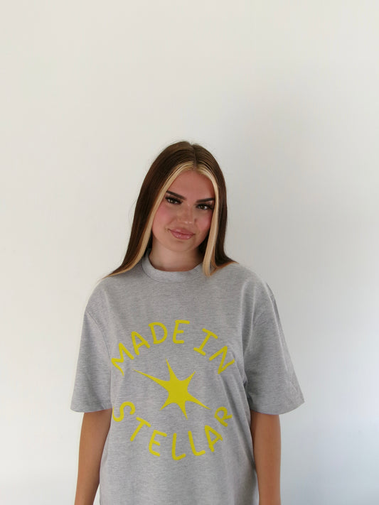 Oversized logo tee yellow