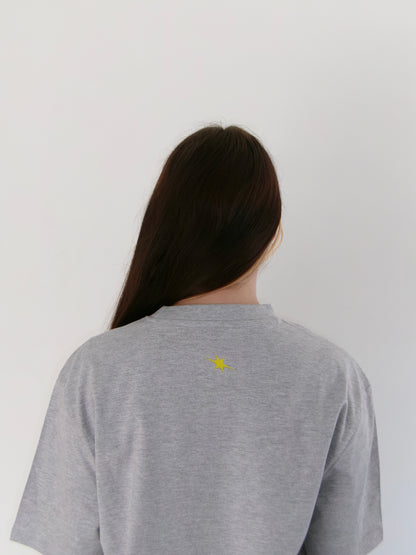 Oversized logo tee yellow